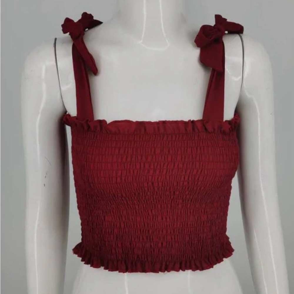 Red Stretchy Tank Top - US 12 / UK 16 - Showpo - 97% Cotton, 3% Elastane